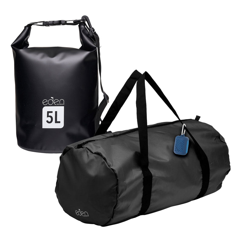 Eden Australia Foldable and Reusable Sport Pack (Dry Bag/Compact Towel/Duffle)