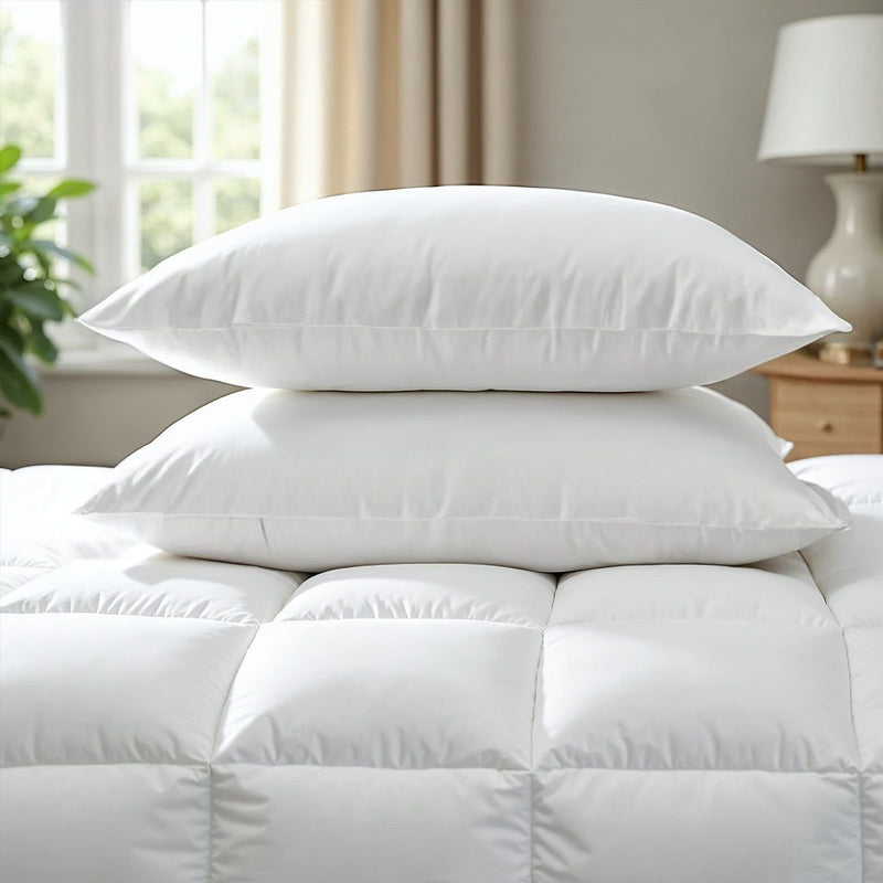 Duck Feather & Down Quilt 500GSM + Duck Feather and Down Pillows 2 Pack Combo