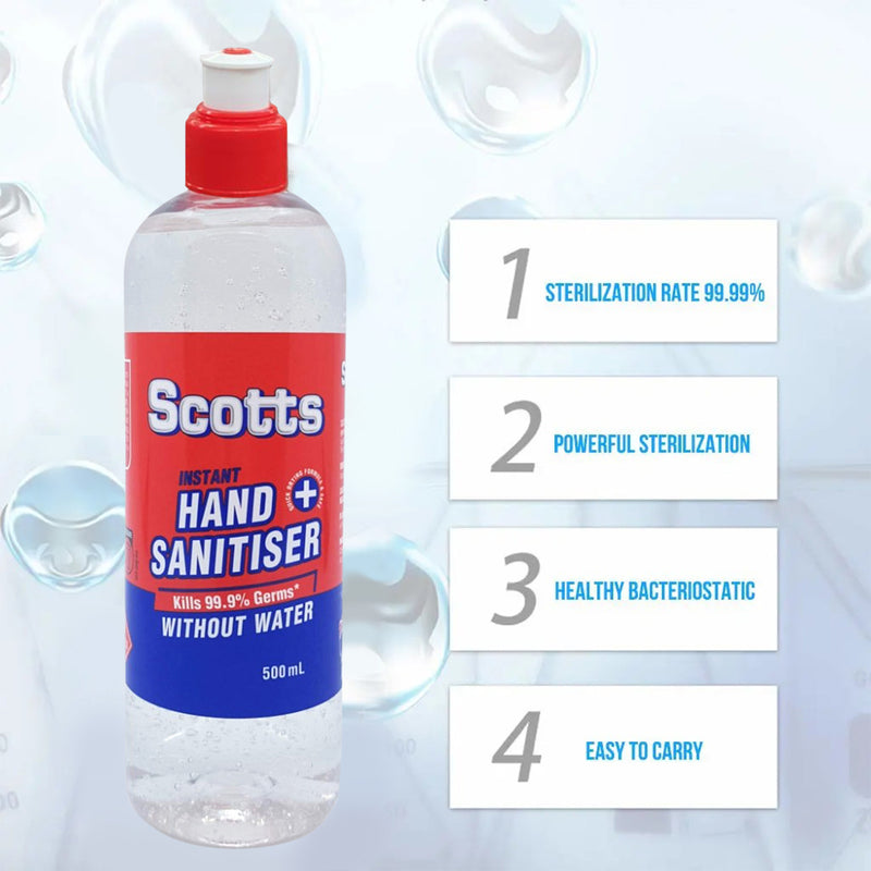 1 Bottle x 500ml Scotts Instant Hand Sanitiser Alcohol-Based Australian Made