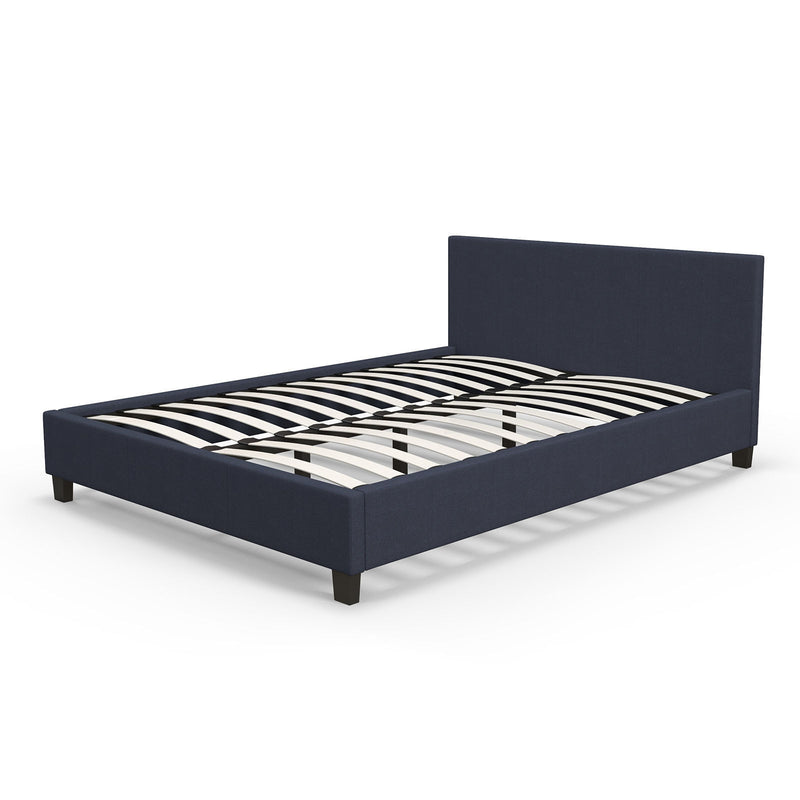 Milano Sienna Luxury Bed Frame Base And Headboard Solid Wood Padded Fabric