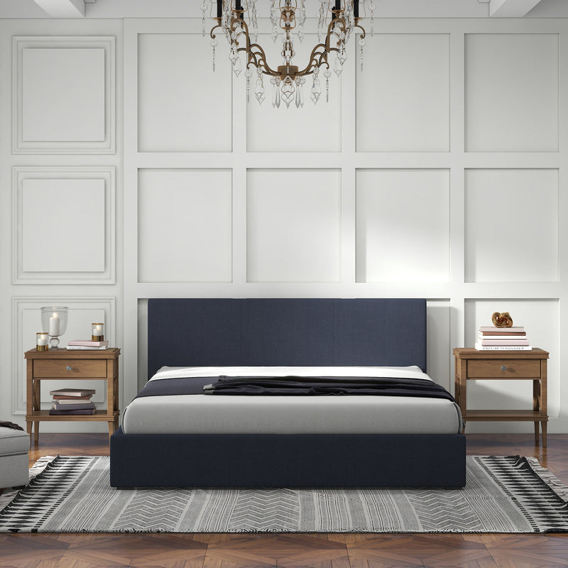 Milano Sienna Luxury Bed Frame Base And Headboard Solid Wood Padded Fabric