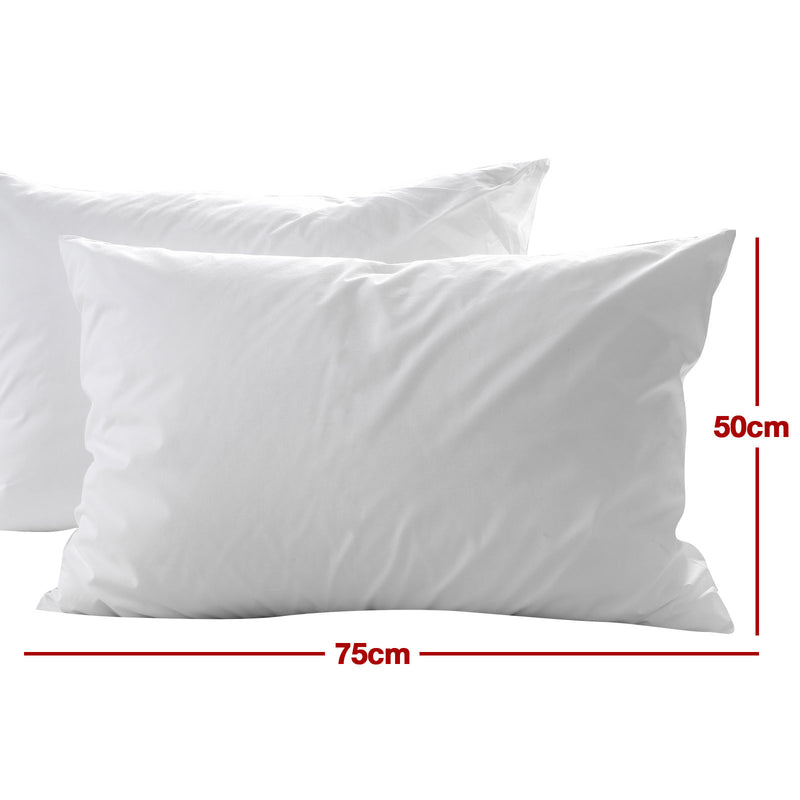 Casa Decor 50% Duck Feather 50% Down Pillow Cotton Cover 1000GSM Single Pack