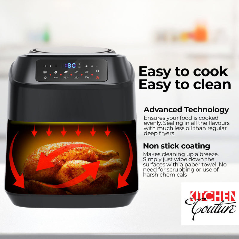 Kitchen Couture 11.5 Litre Air Fryer Multifunctional LCD Digital Display