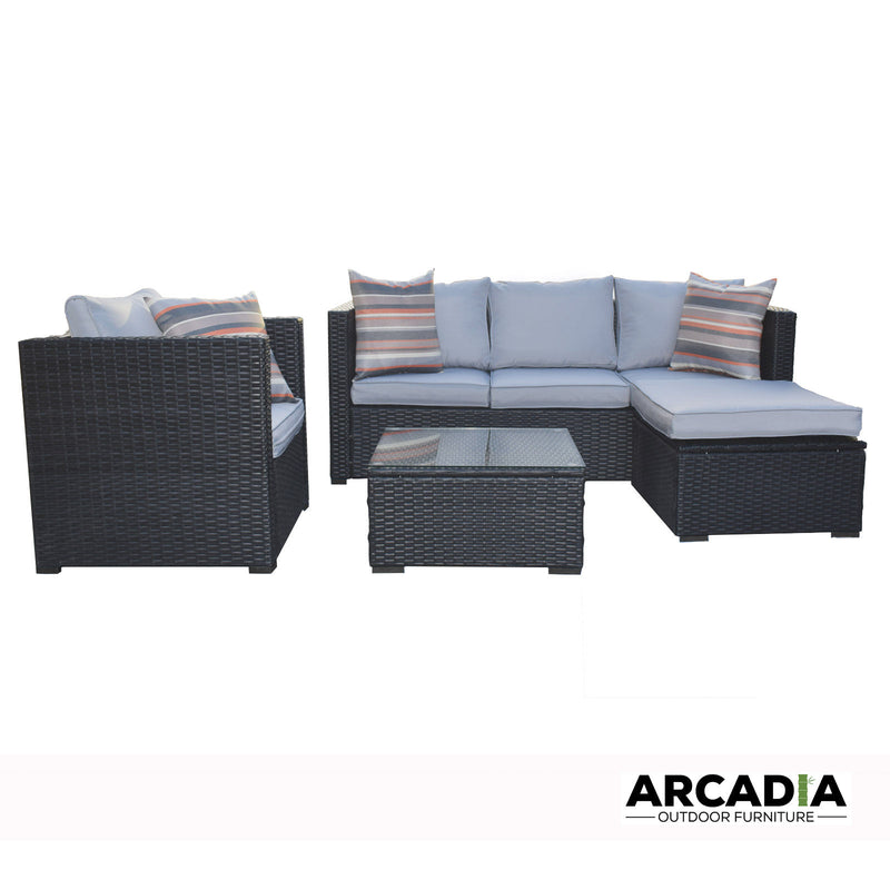 Arcadia Furniture Outdoor Rattan Sofa Lounge Set Home Garden Patio