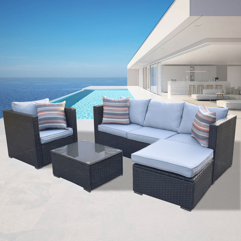 Arcadia Furniture Outdoor Rattan Sofa Lounge Set Home Garden Patio