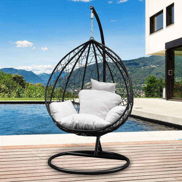 Arcadia Furniture Rocking Egg Chair Outdoor Wicker Rattan Patio Garden Tear Drop