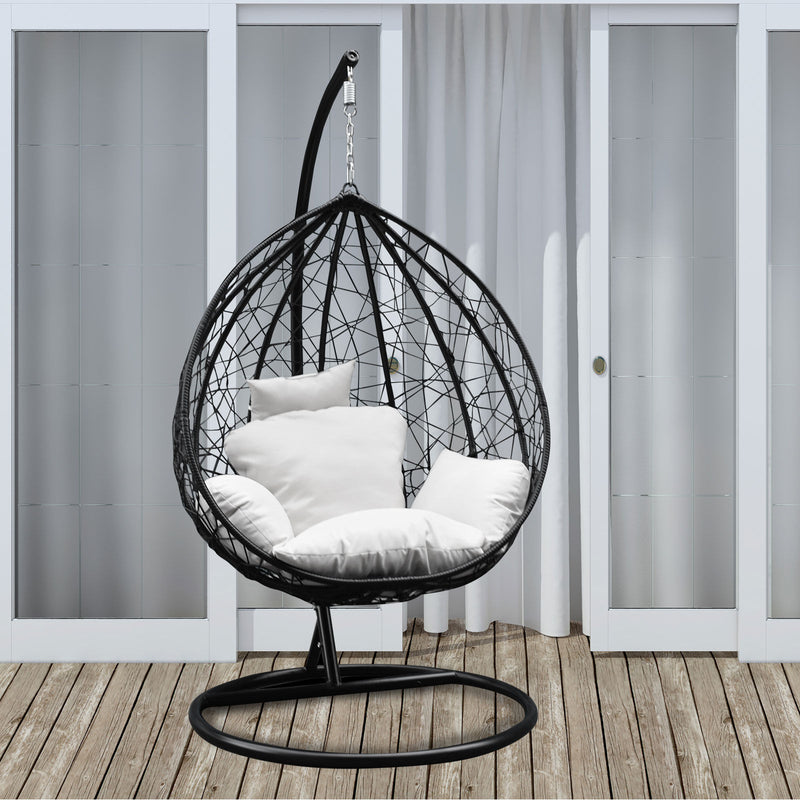 Arcadia Furniture Rocking Egg Chair Outdoor Wicker Rattan Patio Garden Tear Drop