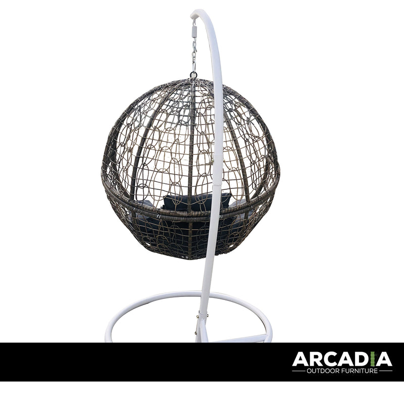 Arcadia Furniture Rocking Egg Chair Outdoor Wicker Rattan Patio Garden Circular