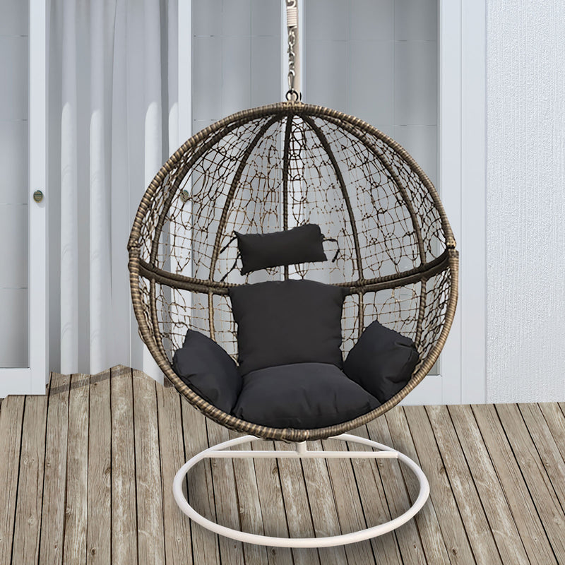 Arcadia Furniture Rocking Egg Chair Outdoor Wicker Rattan Patio Garden Circular