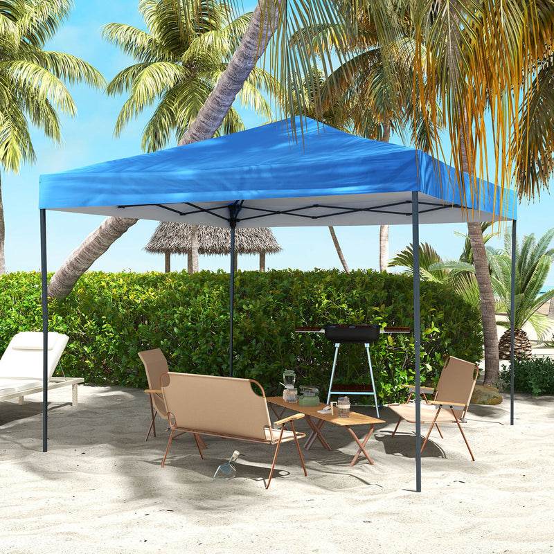 Arcadia Furniture Gazebo 3 x 3 Metre Canopy Navy Portable Pop Up Outdoor Beach