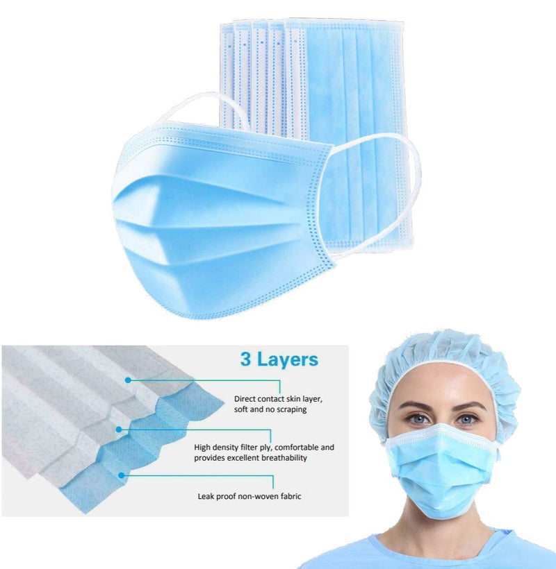 50 Pack Face Masks Type 2R Medical Disposable BMD2