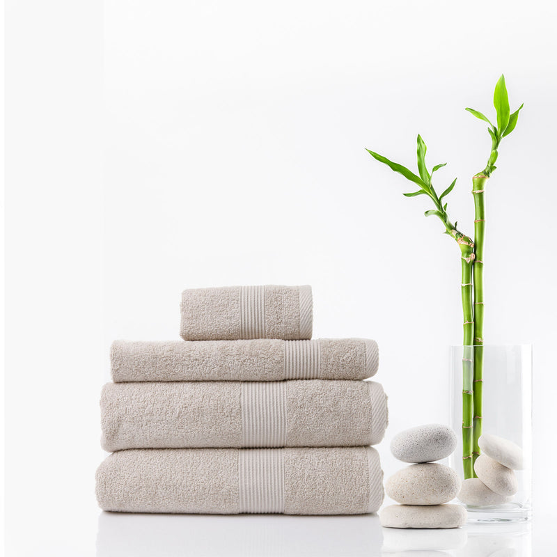 Royal Comfort 4 Piece Cotton Bamboo Towel Set 450GSM Luxurious Absorbent Plush