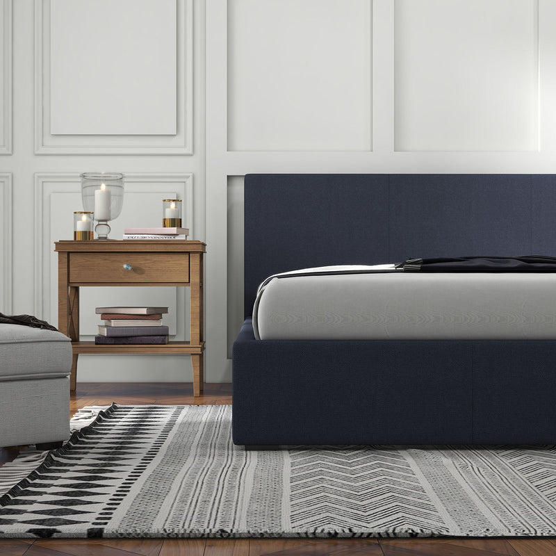 Milano Luxury Gas Lift Bed Frame Base And Headboard With Storage All Sizes