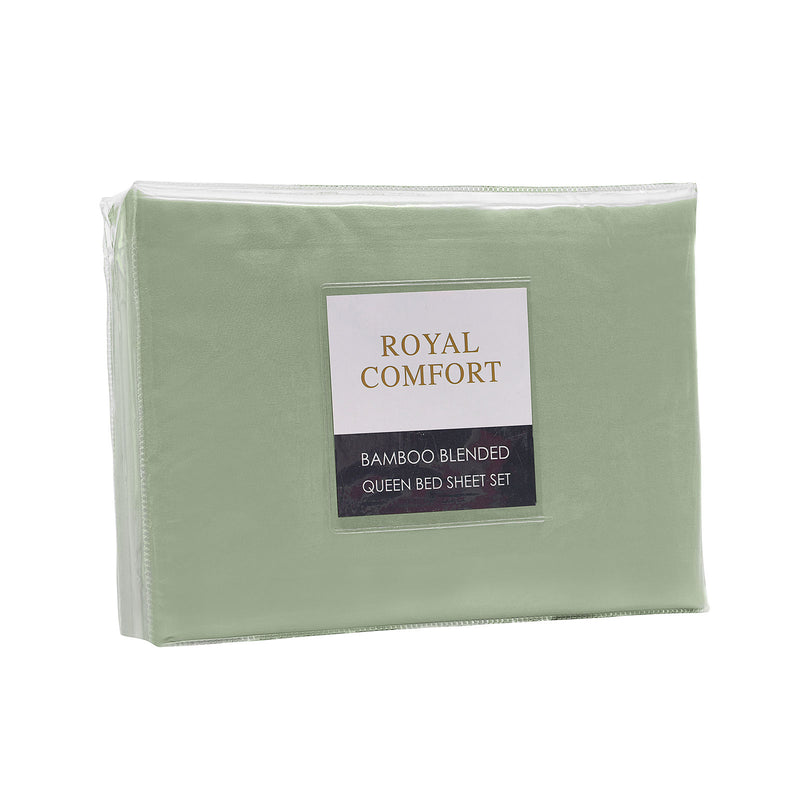 Royal Comfort Bamboo Blended Sheet & Pillowcases Set 1000TC Ultra Soft Bedding