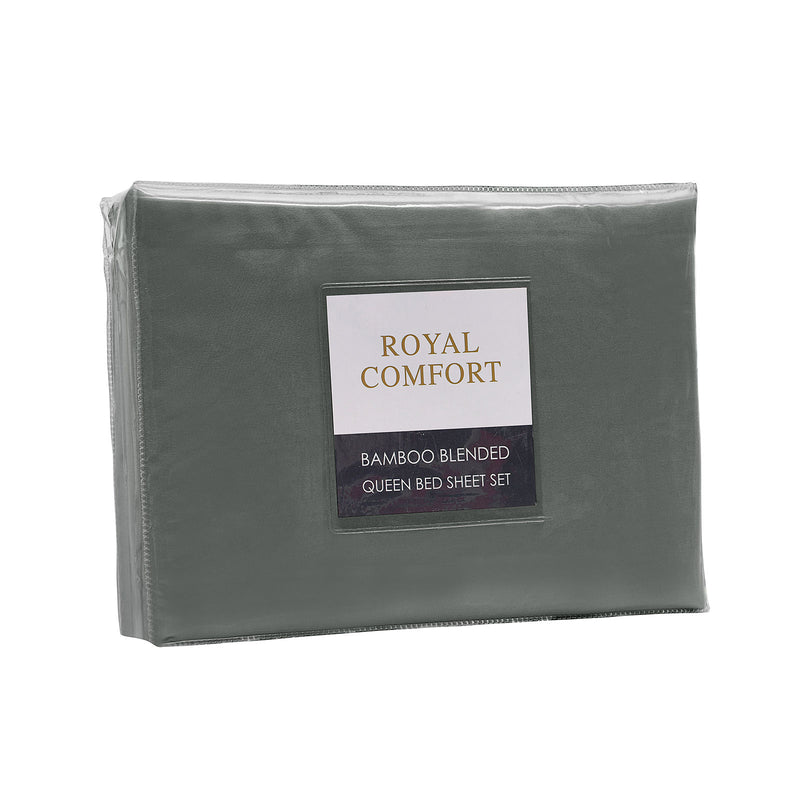 Royal Comfort Bamboo Blended Sheet & Pillowcases Set 1000TC Ultra Soft Bedding