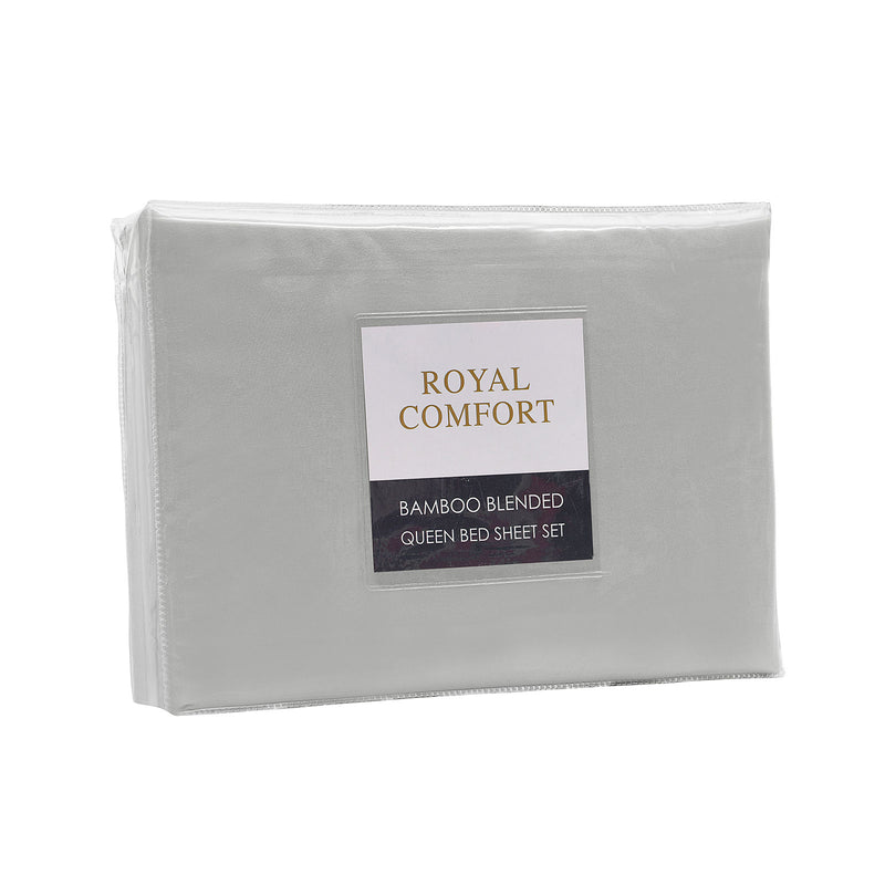 Royal Comfort Bamboo Blended Sheet & Pillowcases Set 1000TC Ultra Soft Bedding