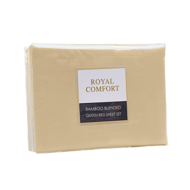 Royal Comfort Bamboo Blended Sheet & Pillowcases Set 1000TC Ultra Soft Bedding