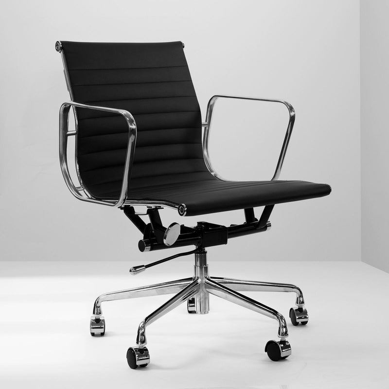 Milano Home Office Computer Chair PU Leather Adjustable Seat Mid Back