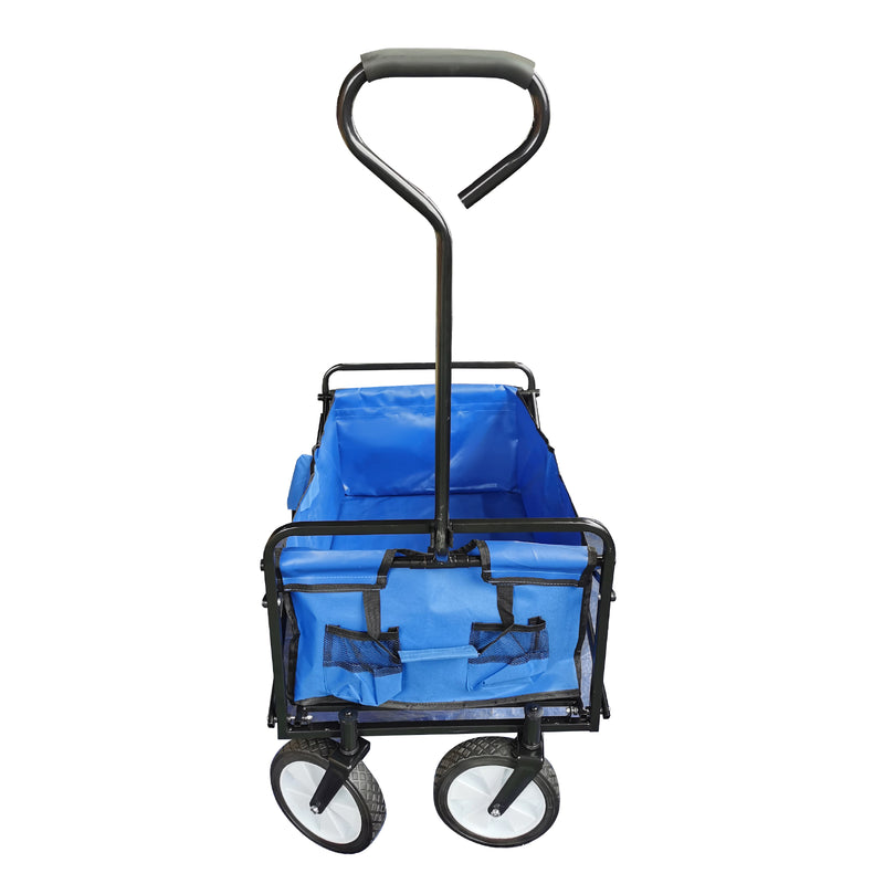 Havana Outdoors Collapsible Beach Trolley Garden Cart Foldable Picnic Navy