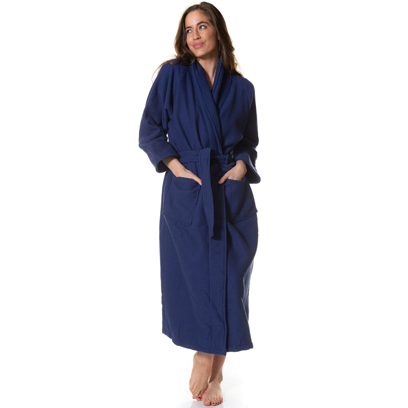 Royal Comfort 100% Cotton Bathrobe Waffle Unisex Ultra Soft Absorbent Durable