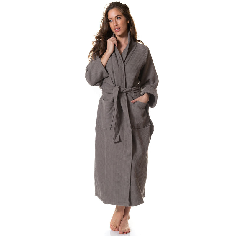 Royal Comfort 100% Cotton Bathrobe Waffle Unisex Ultra Soft Absorbent Durable