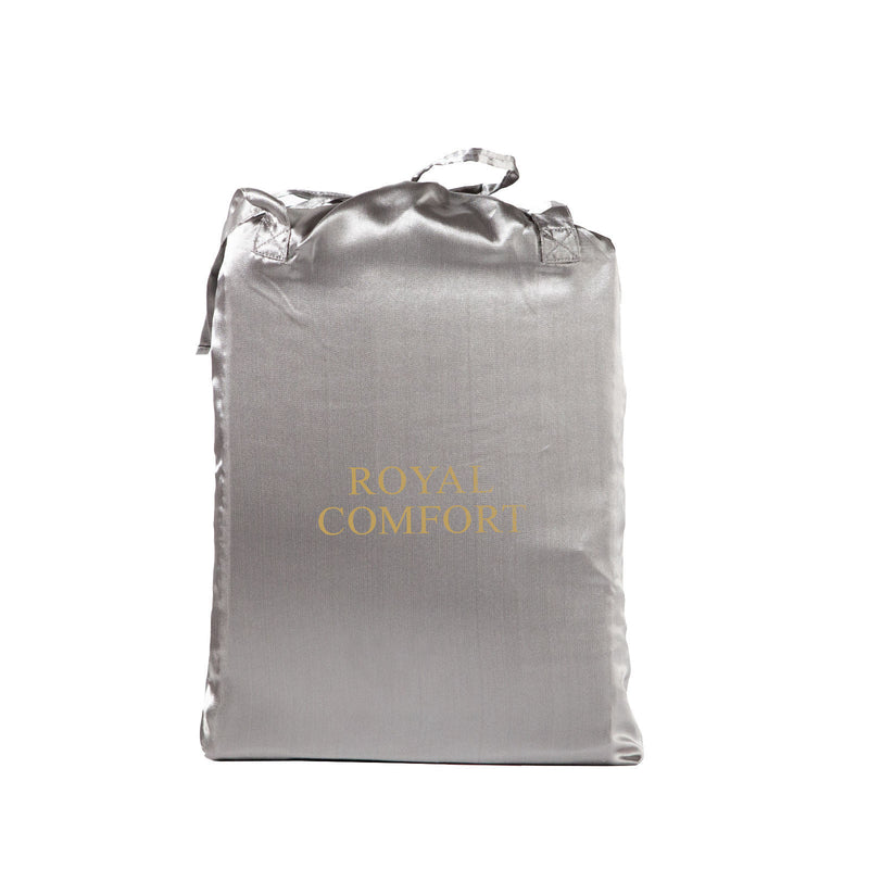 Royal Comfort Satin Sheet Set 3 Piece Fitted Sheet Pillowcase Soft Silky Smooth