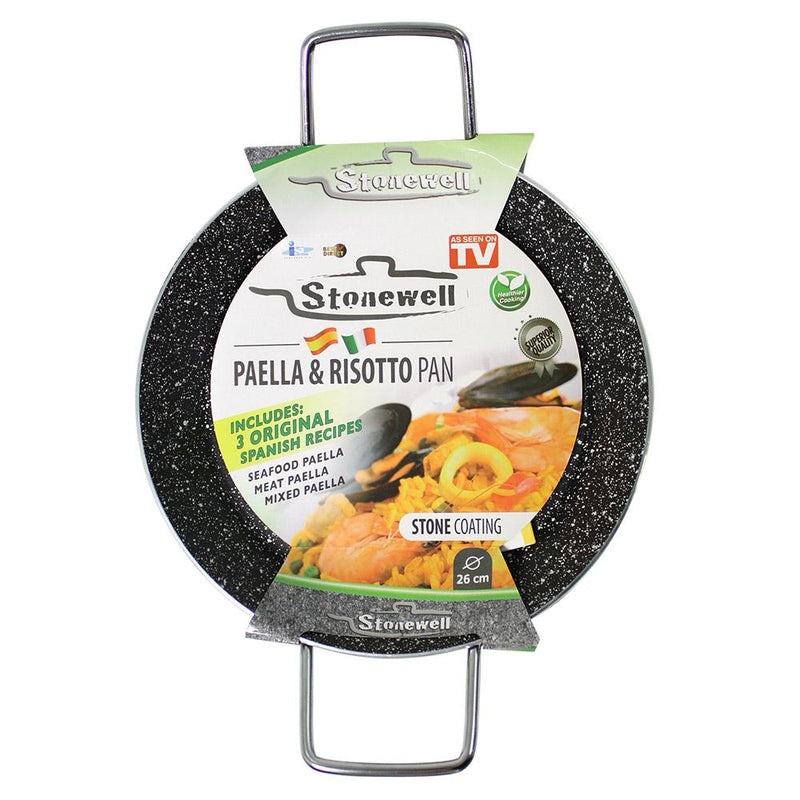 Stonewell 26cm Paella Pan Kitchen Non Stick Cookware Stone