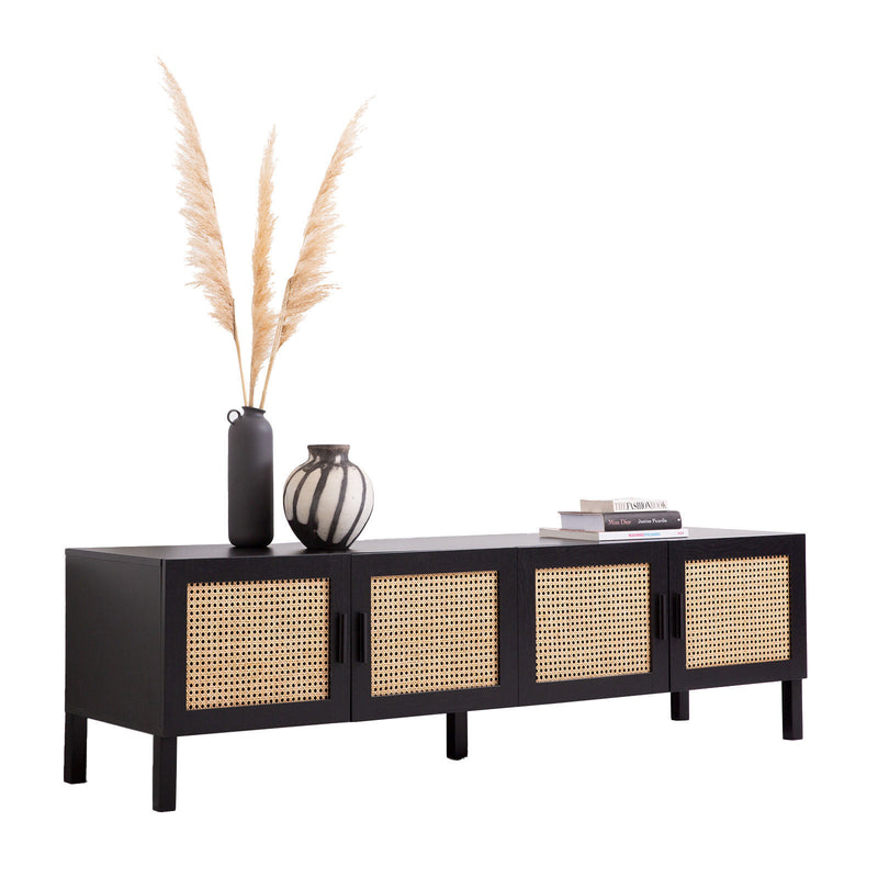 Casa Decor Tulum Rattan Entertainment Unit TV Stand Cabinet Storage