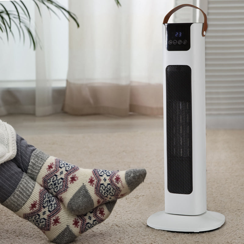 Pursonic Electric Ceramic Tower Heater Portable Oscillating Remote Control