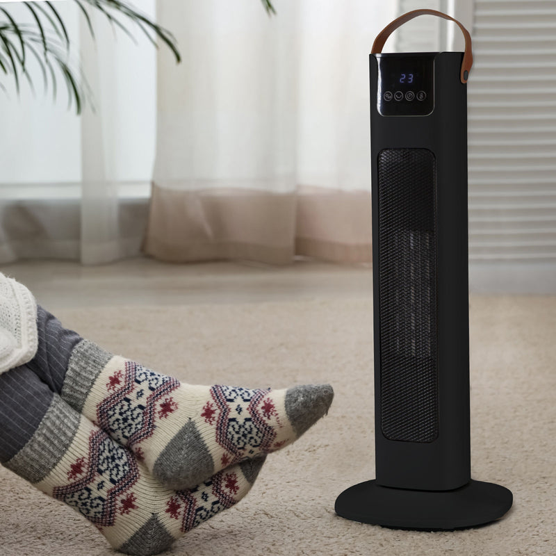 Pursonic Electric Ceramic Tower Heater Portable Oscillating Remote Control