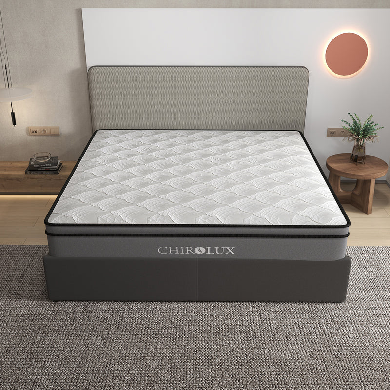 Chiro Lux Cooling Latex Foam Pocket Spring Mattress 5 Zone Medium Firmness 34cm