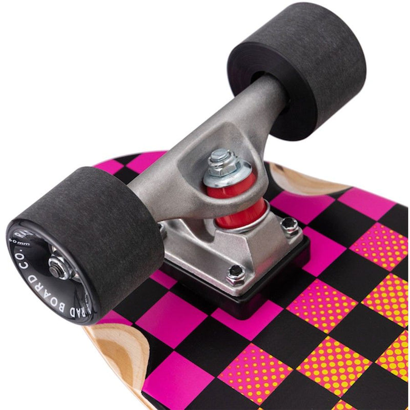 Rad Complete Dude Crew 6.75" x 30" Skateboard Checkers - Rasta Fade