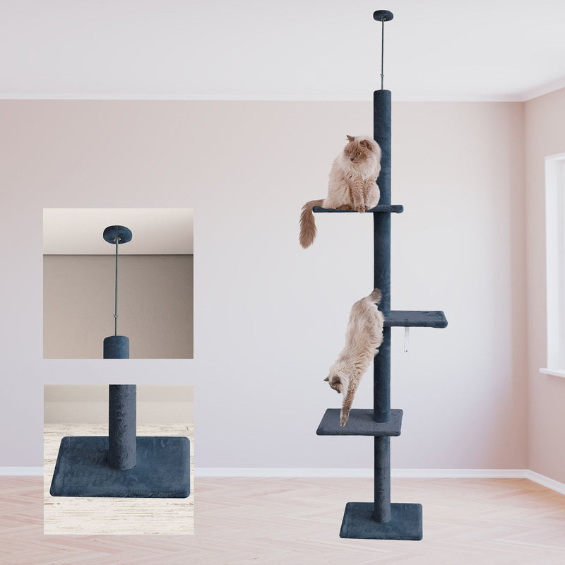 4Paws Cat Tree Scratching Post House Furniture Bed Luxury Plush Play 230cm