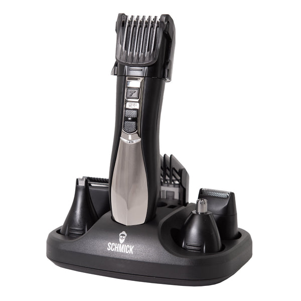 Schmick 5-In-1 Grooming Kit 7 Head Attachments USB Charging Convenient Black