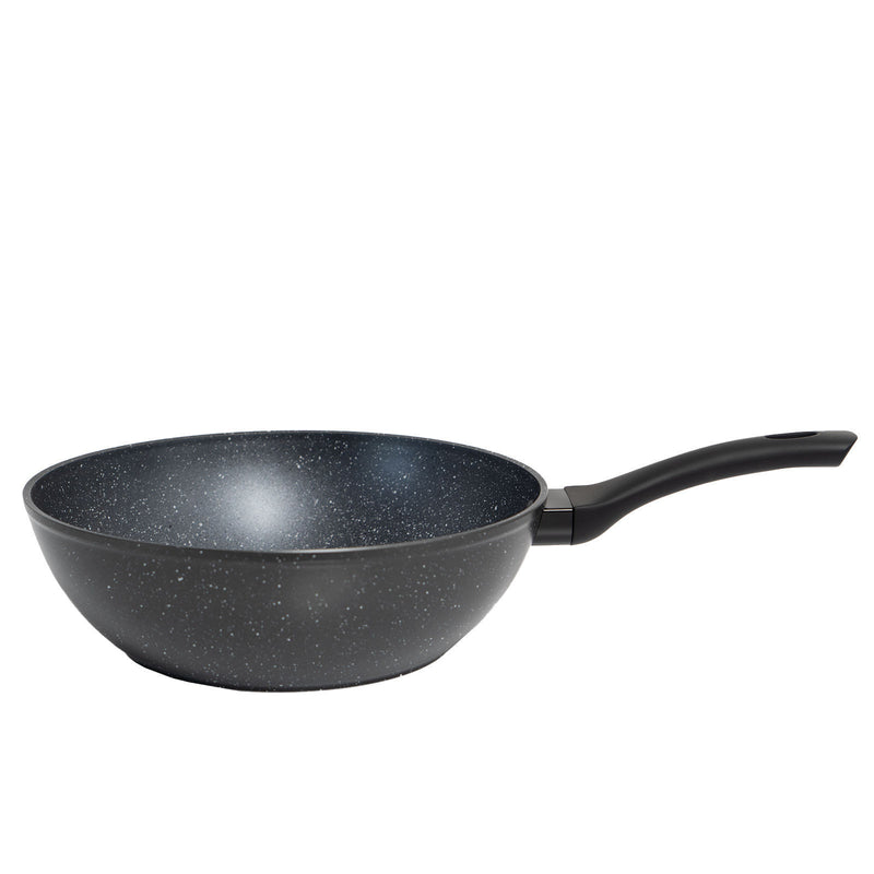 Stone Chef Forged Wok Non Stick Cookware Kitchen Black 30cm