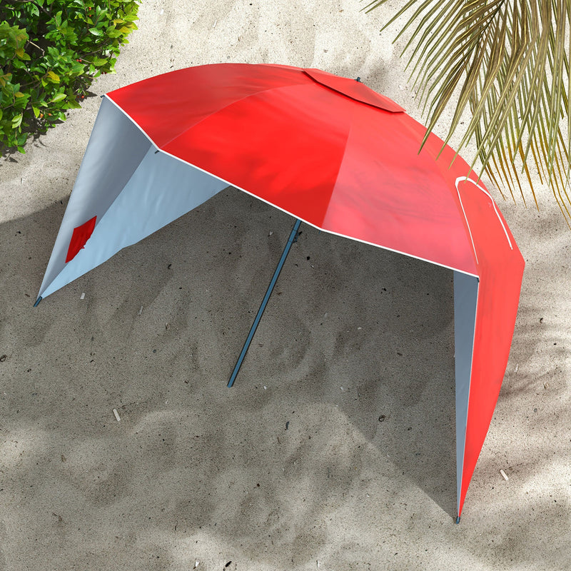 Havana Outdoors Beach Umbrella 2.4M Outdoor Garden Beach Portable Shade Shelter