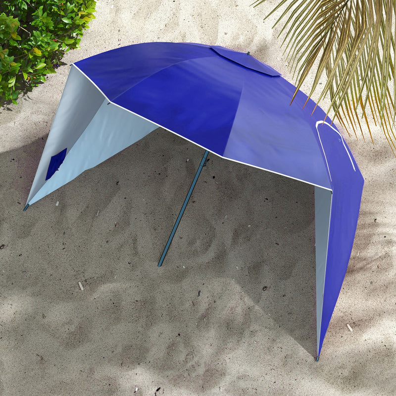 Havana Outdoors Beach Umbrella 2.4M Outdoor Garden Beach Portable Shade Shelter