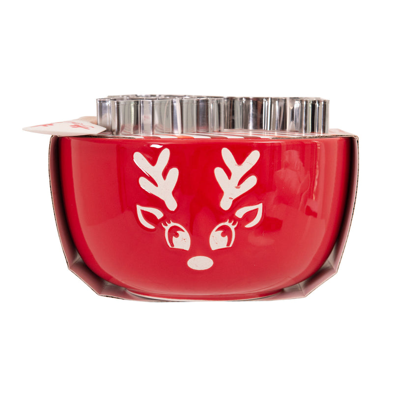 Bread and Butter Electroplate Icy Reindeer Mini Mix Bowl Set