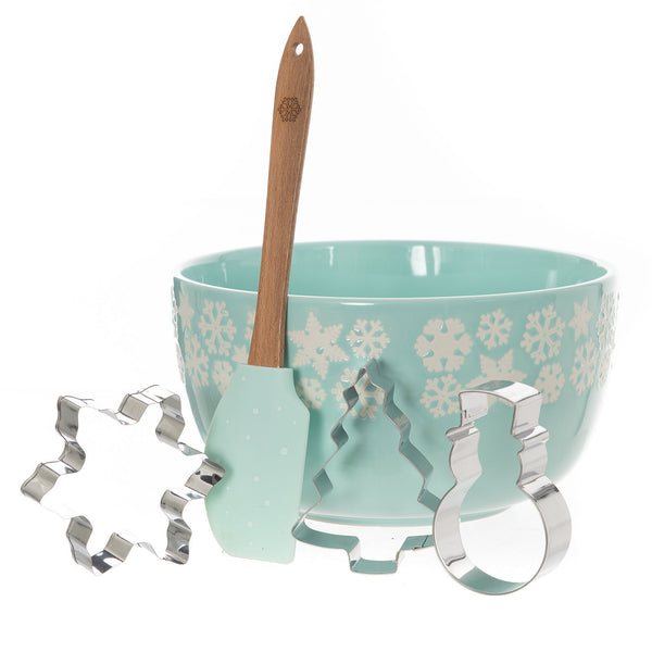 Bread and Butter Electroplate Icy Snowflake Mini Mix Bowl Set