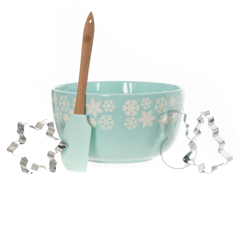 Bread and Butter Electroplate Icy Snowflake Mini Mix Bowl Set