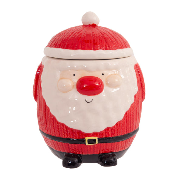 Bread and Butter Santa Canister - 19 x 14cm - Red