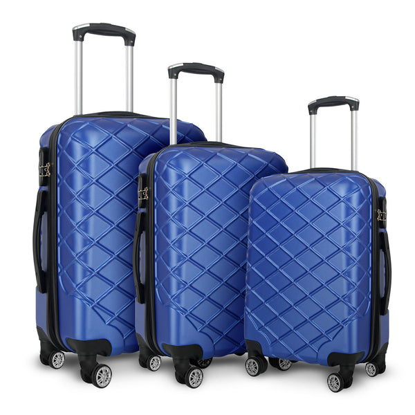 Milano abs luxury shockproof cheap luggage 3 piece set