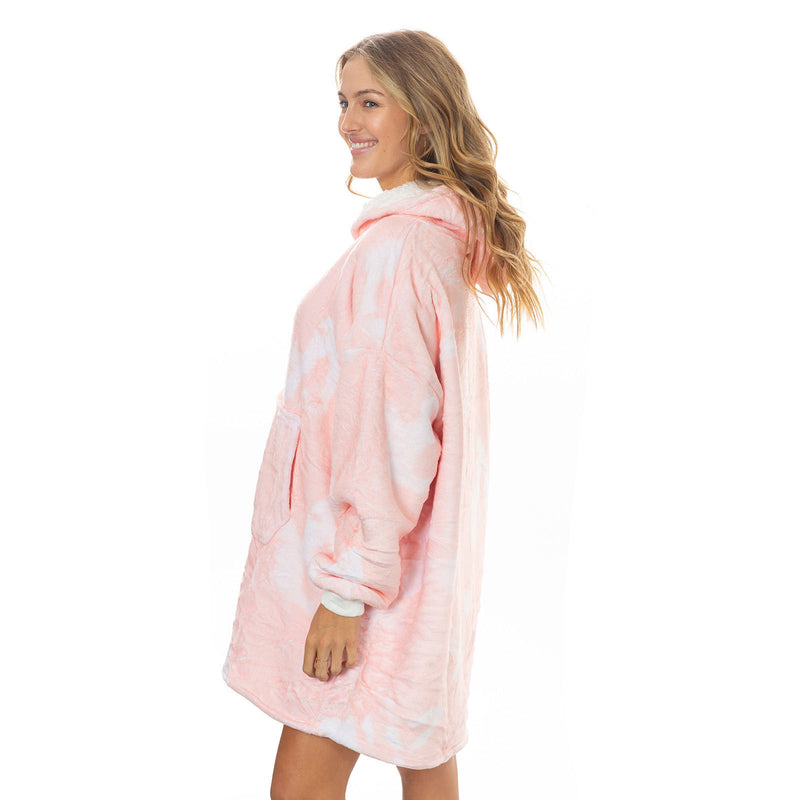 Royal Comfort Premium Snug Hoodie Nightwear Super Soft Reversible Fleece 750GSM