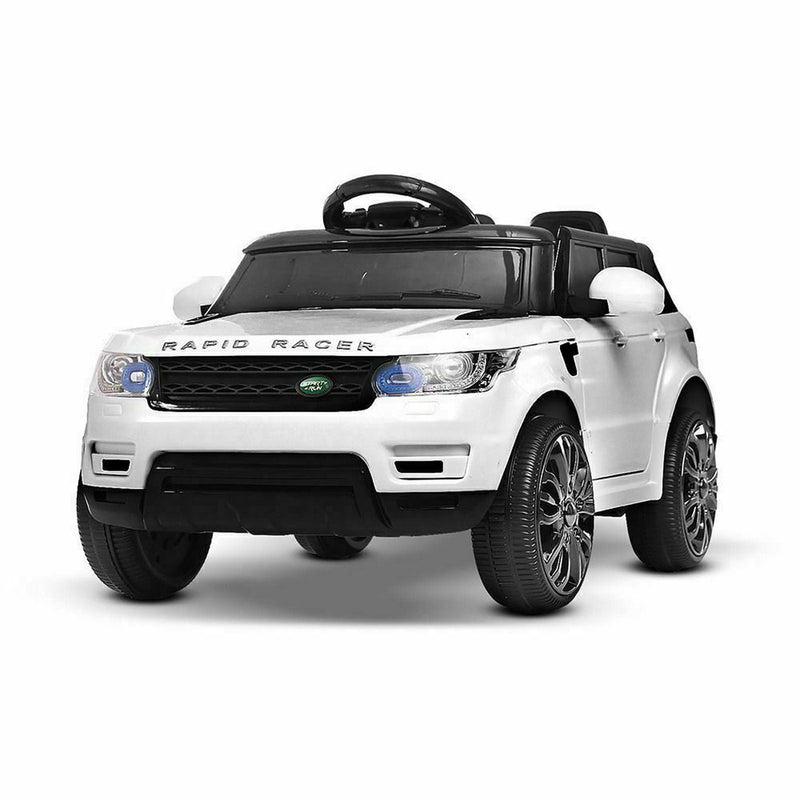 Kids Ride-On Car Range Rover Inspired White w/ Remote MP3 And Electric Battery