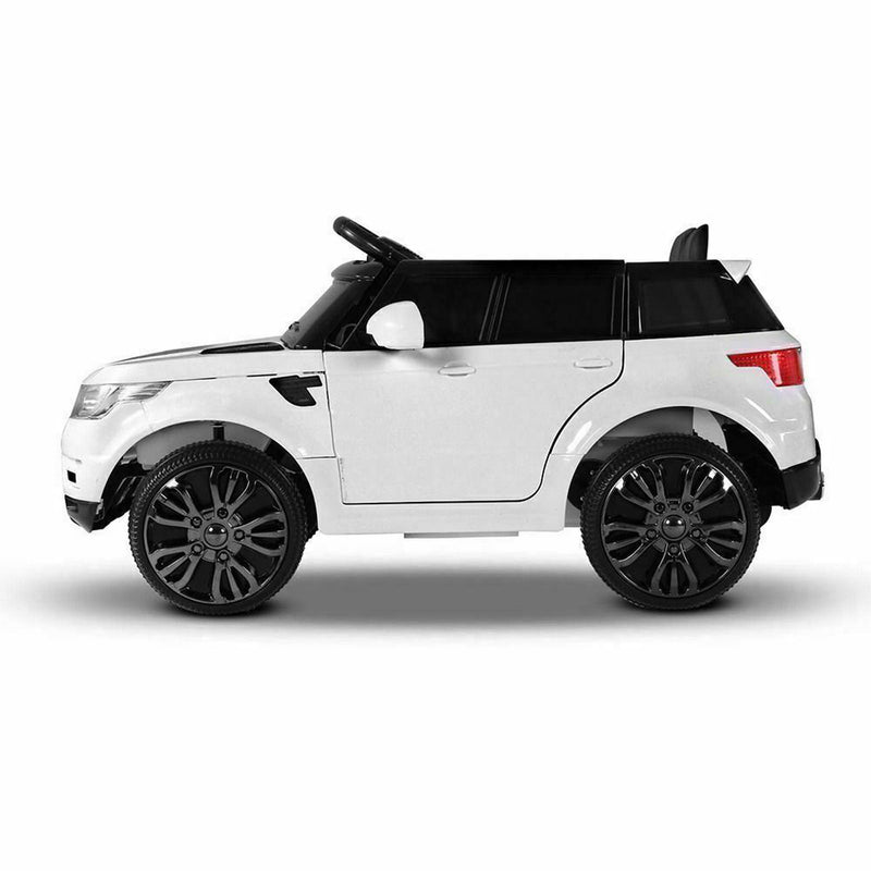 Kids Ride-On Car Range Rover Inspired White w/ Remote MP3 And Electric Battery