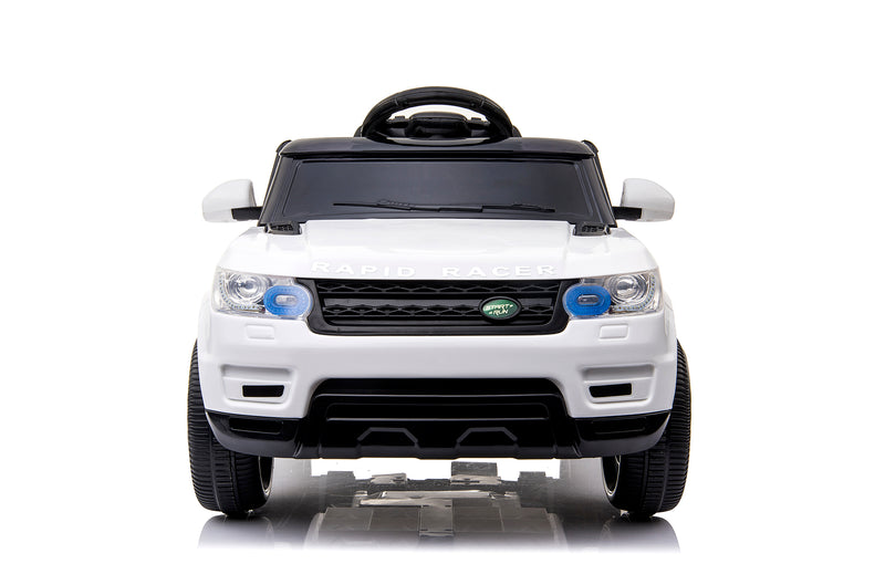 Kids Ride-On Car Range Rover Inspired White w/ Remote MP3 And Electric Battery