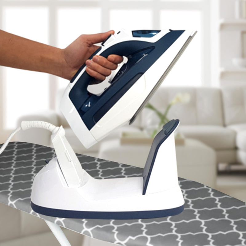 Pursonic Electric Cordless Steam Iron Portable Corded Cordless 2200W Blue White