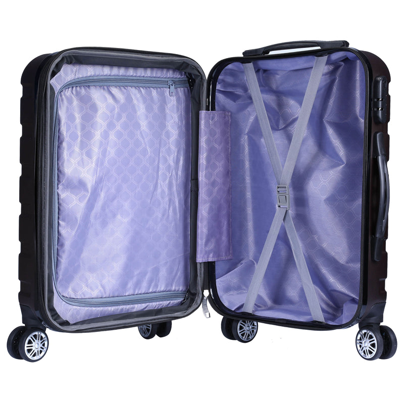 Milano XPander 3pc ABS Luggage Suitcase Luxury Hard Case Shockproof Travel Set