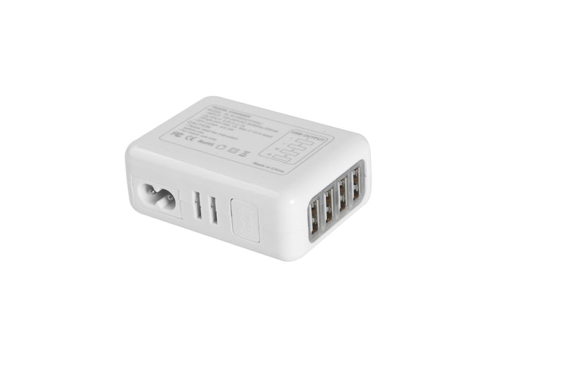 Travel Charger Universal 4 USB Ports Portable White