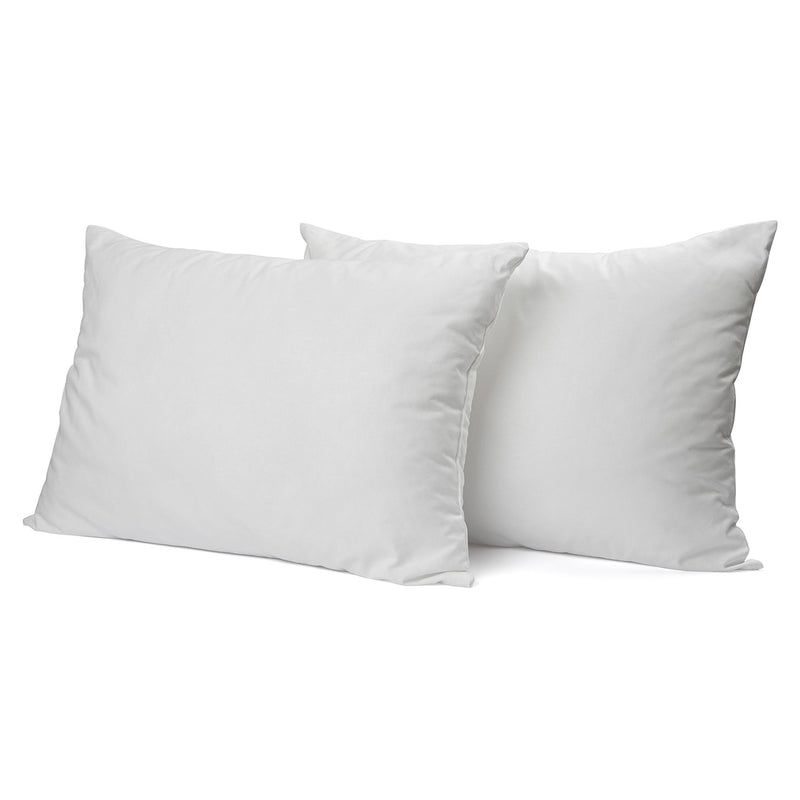 Royal Comfort Goose Down Feather Pillows 1000GSM 100% Cotton Cover - Twin Pack